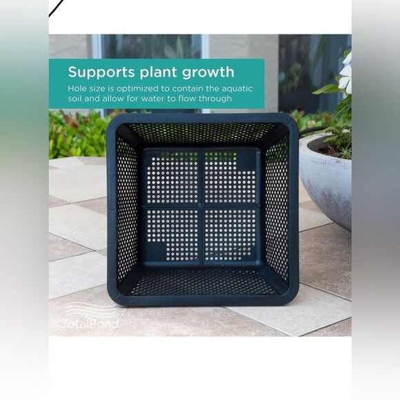 TotalPond Aquatic Plant Basket, 10-inch set of 3 - Picture 4 of 11